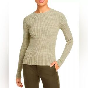 Vince Light Green Ribbed Crewneck Top Women’s Size Small